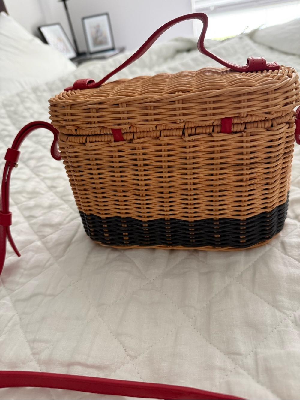 Draper James Woven Straw Crossbody Bag - Picture 2 of 10